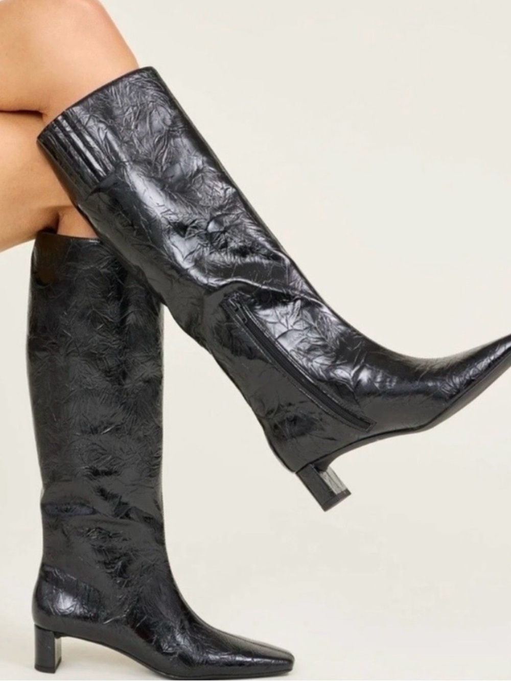 NWOT Women's Black Knee-High Boots Katy Perry size 10